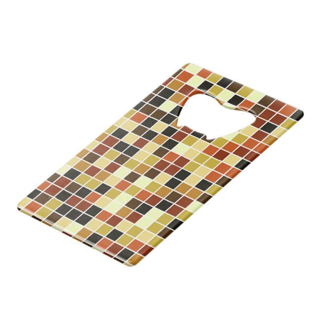Pool Tiles, Brown Mosaic Tiles, Geometric Pattern (Front Angled)