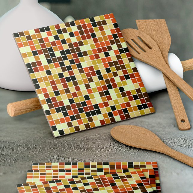 Pool Tiles, Brown Mosaic Tiles, Geometric Pattern Ceramic Tile (Creator Uploaded)