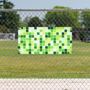Pool Tiles, Green Mosaic Tiles, Geometric Pattern Banner