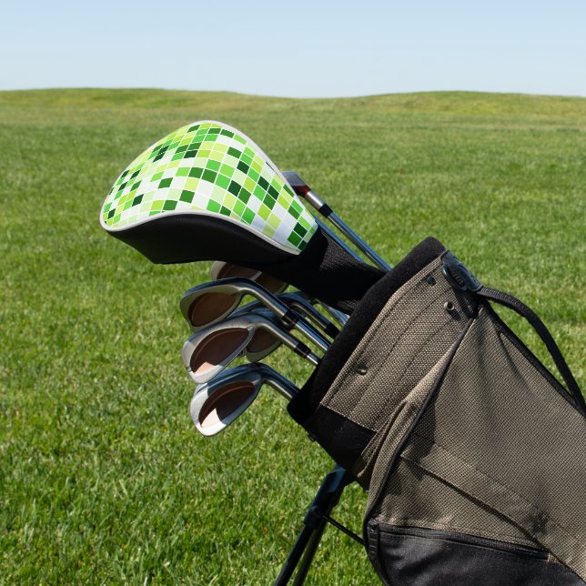 Pool Tiles, Green Mosaic Tiles, Geometric Pattern Golf Head Cover (In Situ)