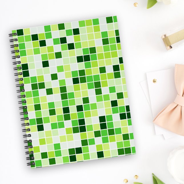 Pool Tiles, Green Mosaic Tiles, Geometric Pattern Notebook (Creator Uploaded)