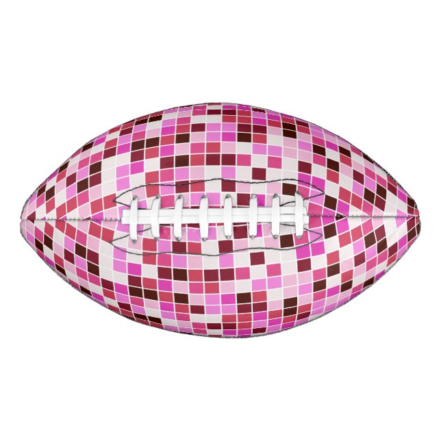 Pool Tiles, Pink Mosaic Tiles, Geometric Pattern Football (Front)