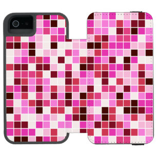 Pool Tiles, Pink Mosaic Tiles, Geometric Pattern Incipio Watson™ iPhone 5 Wallet Case