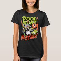 Pool time madafakas funny racoon billiards player