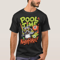 Pool time madafakas funny racoon billiards player