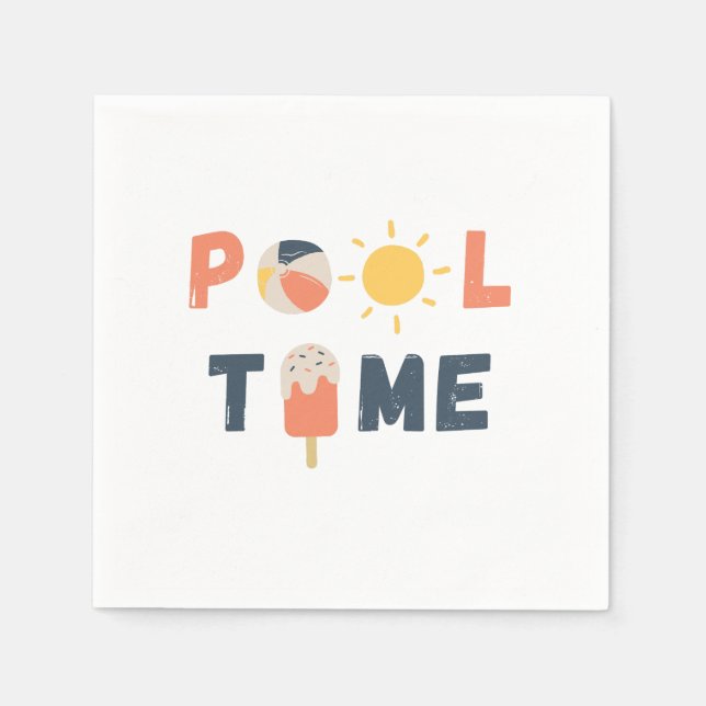 pool time. Napkins & Party Supplies (Front)