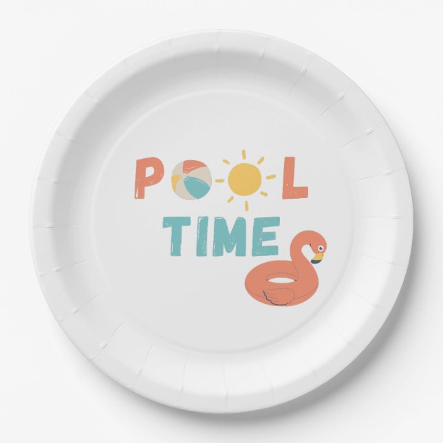 pool time. Party Plates & Supplies (Front)