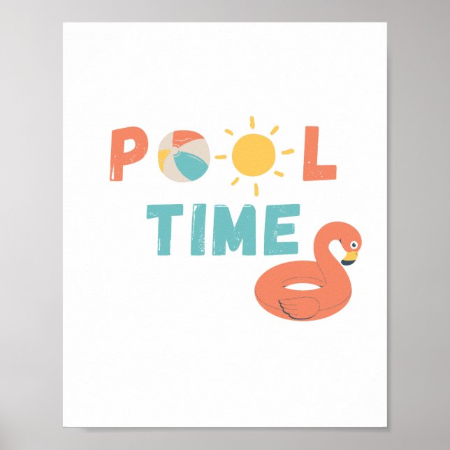 pool time. Poster & Prints (Front)
