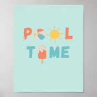 pool time. Poster & Prints