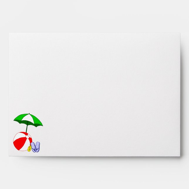 Pool Toys Blue Lined Custom Envelope (Front)