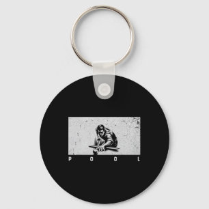 Pool Vintage Billiards Pool Player Funny Billiards Key Ring