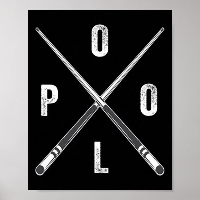 Pool Vintage - Billiards Vintage Pool Player Team  Poster (Front)