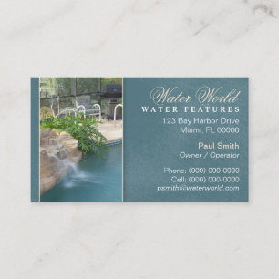 Pool Water Feature Business Card