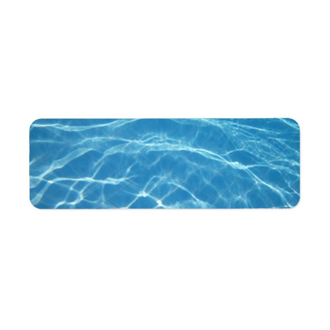 pool water label return address label (Front)