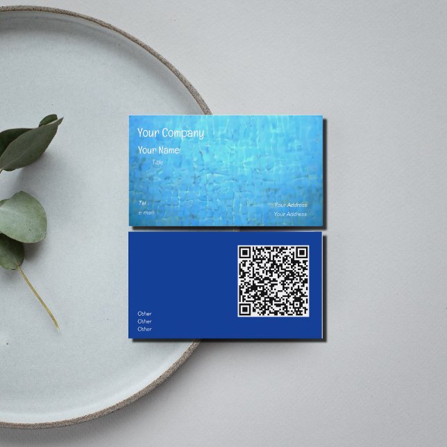 Pool Water -QR  code Business Card (Creator Uploaded)