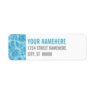 Pool Water Return Address Label