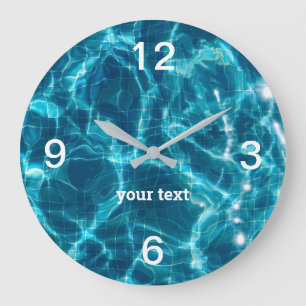 Pool Water with Your Text Acrylic Wall Clock