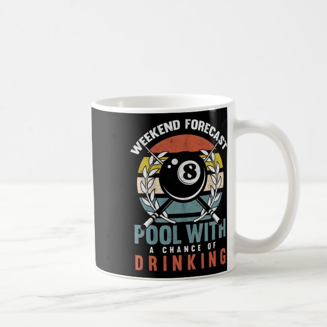 Pool With A Change Of Drinking 8 Ball Billiards Pl Coffee Mug (Right)