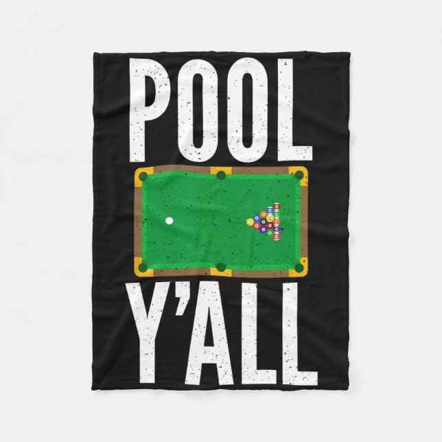 Pool Y All Pool Billiards  Fleece Blanket (Front)