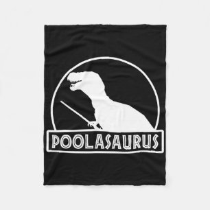 Poolasaurus Billiard Player Dinosaur Snooker Eight Fleece Blanket