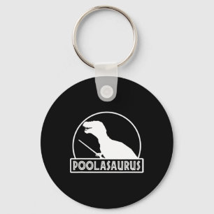 Poolasaurus Billiard Player Dinosaur Snooker Eight Key Ring