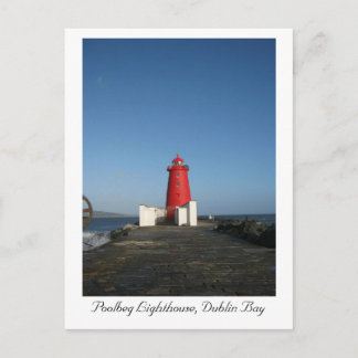Poolbeg Lighthouse, Dublin Bay Postcard
