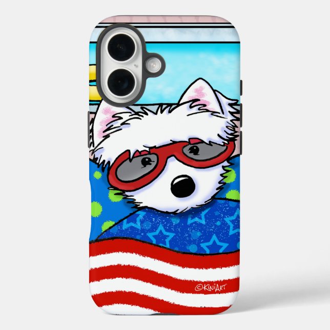 Poolboy Westie Case-Mate iPhone Case (Back)