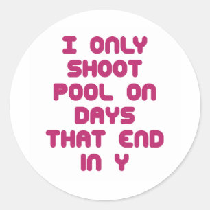 PoolChick Days Classic Round Sticker
