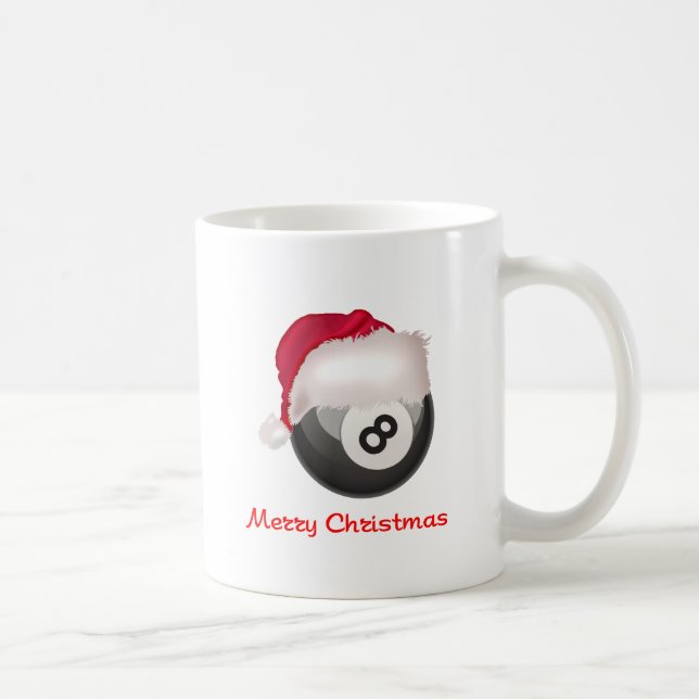 PoolChick Merry Christmas Santaball Coffee Mug (Right)
