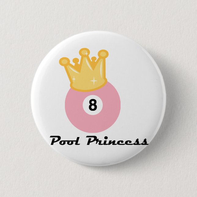PoolChick Pool Princess 6 Cm Round Badge (Front)