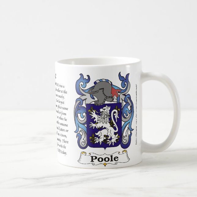Poole Family Coat of Arms mug (Right)