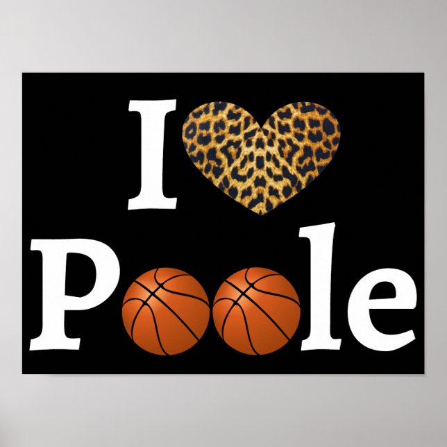 Poole Party Cheetah Pattern Poster (Front)