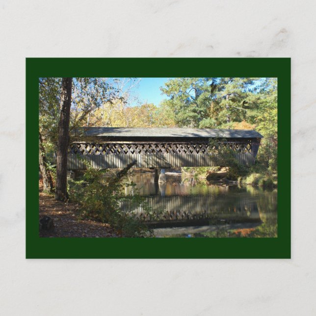Poole's Mill Bridge and Reflection Postcard (Front)