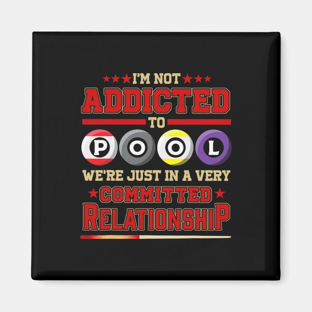 Poolhall Pool Player Billiards Pool Hall For Billi Magnet (Front)