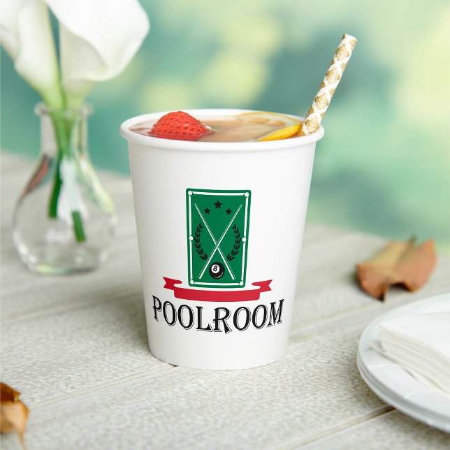 Poolroom Billiards Classic 8 Ball Paper Cups (Creator Uploaded)