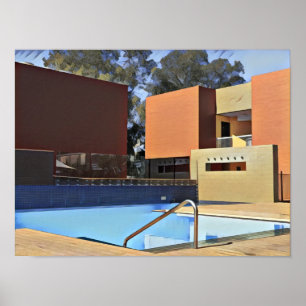 Poolside camel No. 1 Art Print