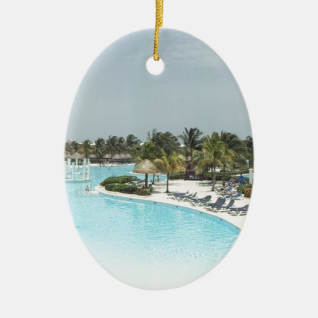 poolside ceramic ornament (Front)