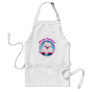 Poolside Dog In Flippers Standard Apron