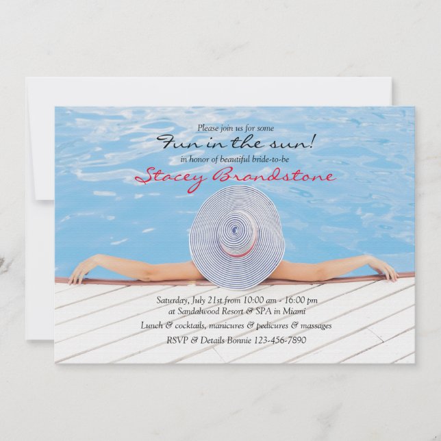 Poolside Invitation (Front)