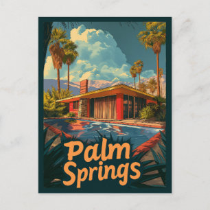 Poolside Paradise: A Retro Palm Springs Postcard