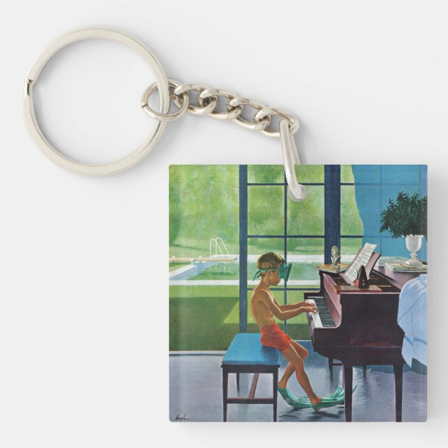 Poolside Piano Practice Key Ring (Front)