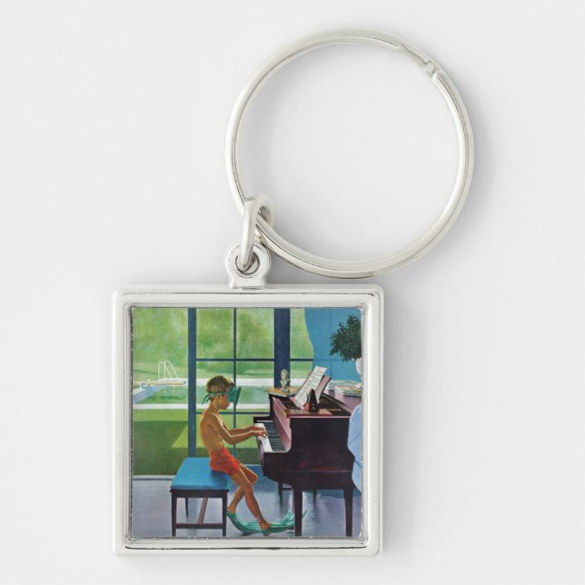 Poolside Piano Practice Key Ring (Front)