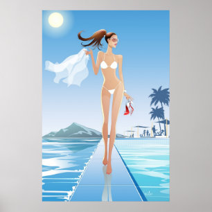 Poolside Runway Poster