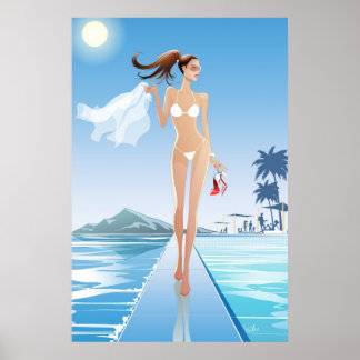 Poolside Runway Poster
