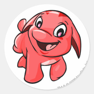 Pooogle Red Classic Round Sticker