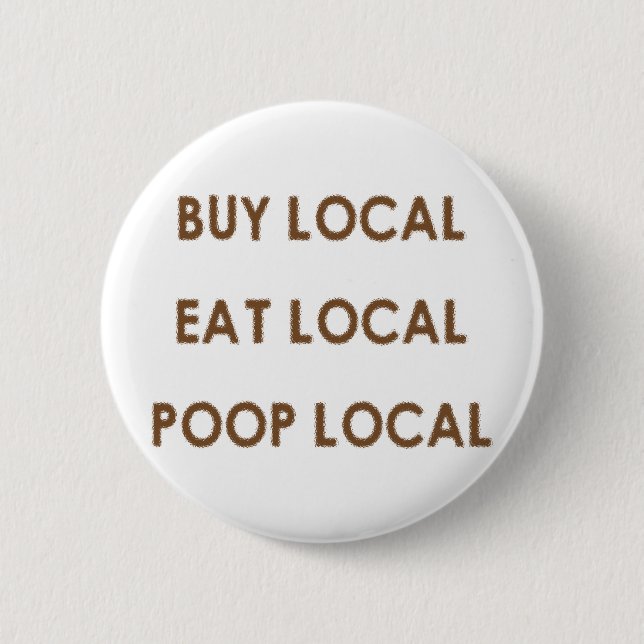 POOP1 6 CM ROUND BADGE (Front)