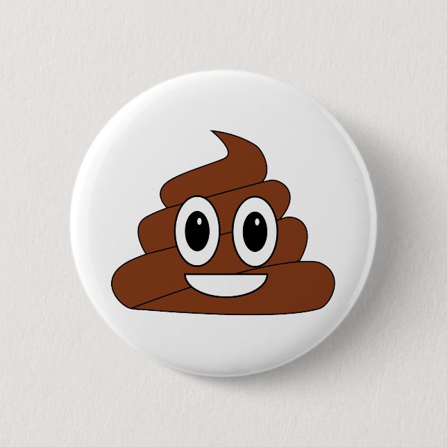 Poop 6 Cm Round Badge (Front)