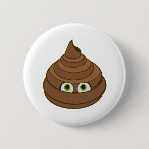 Poop 6 Cm Round Badge