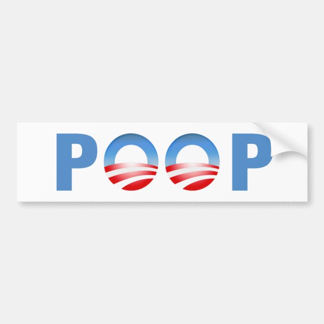 POOP -  Anti Obama Bumper Sticker (Front)
