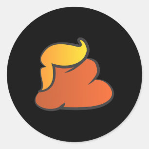 Poop Anti Trump T Shirt Classic Round Sticker